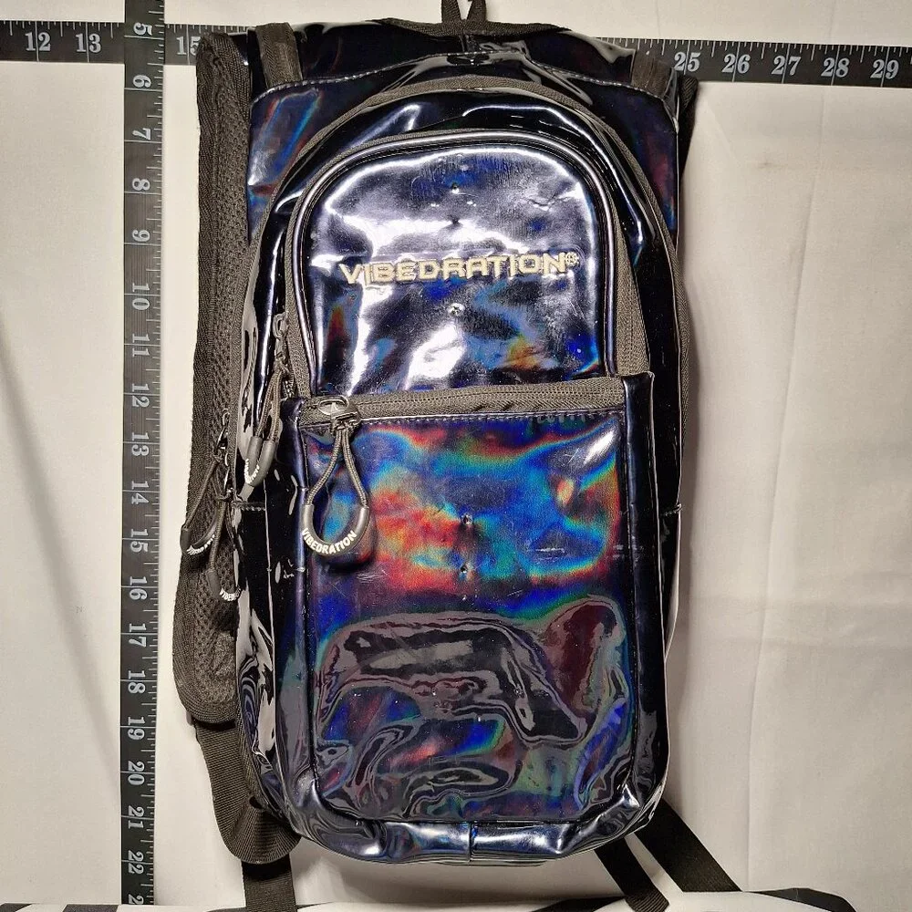 Vibedration Hydration Backpack w/o bladder - Holographic - Black - Used